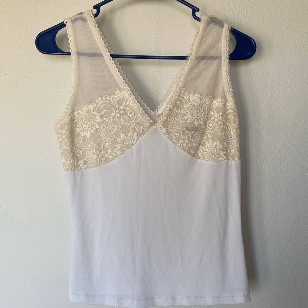V neck lace top